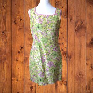Cynthia Howie Maggy Boutique Women's Size 6 Floral Sleeveless 100% Silk Dress